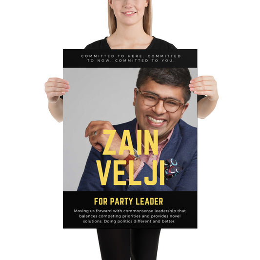 Zain Velji for Leader Poster